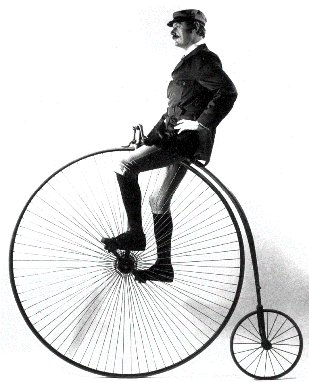 bicycle with one big wheel