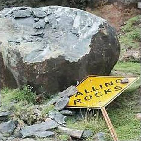 falling rocks